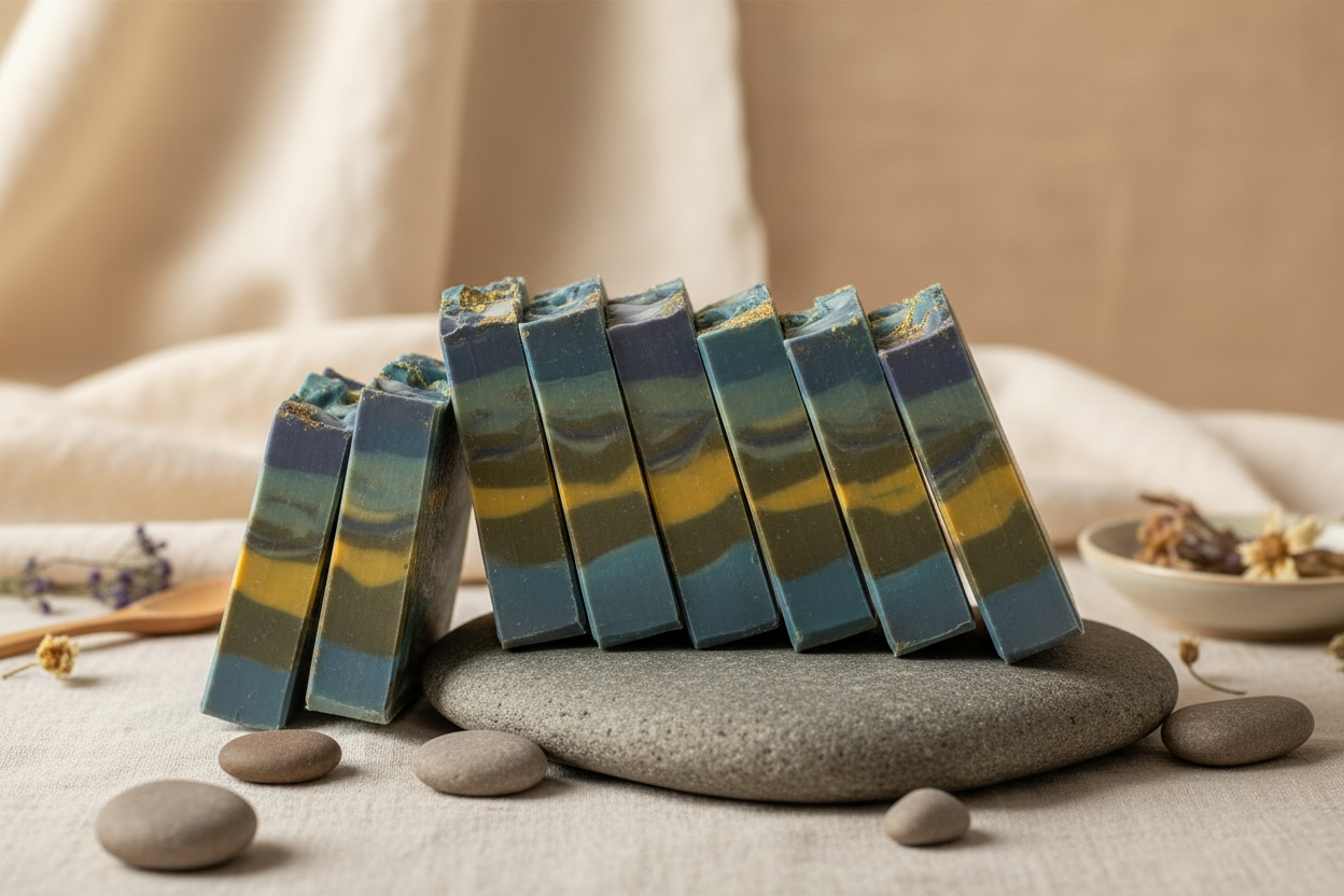 Lake Crescent bars - artisan display