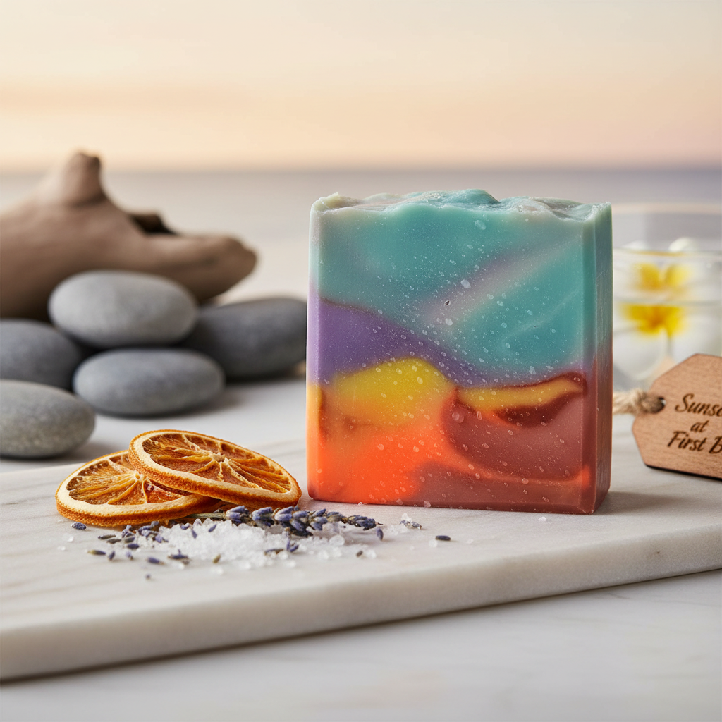 Sunset at First Beach bar soap - enhanced